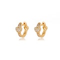 Tiny Zircon Cute Small Hoop Earrings for Women Girls Stainless Steel Gold Color Earrings 2024 Trend Wedding Party Jewelry Gift