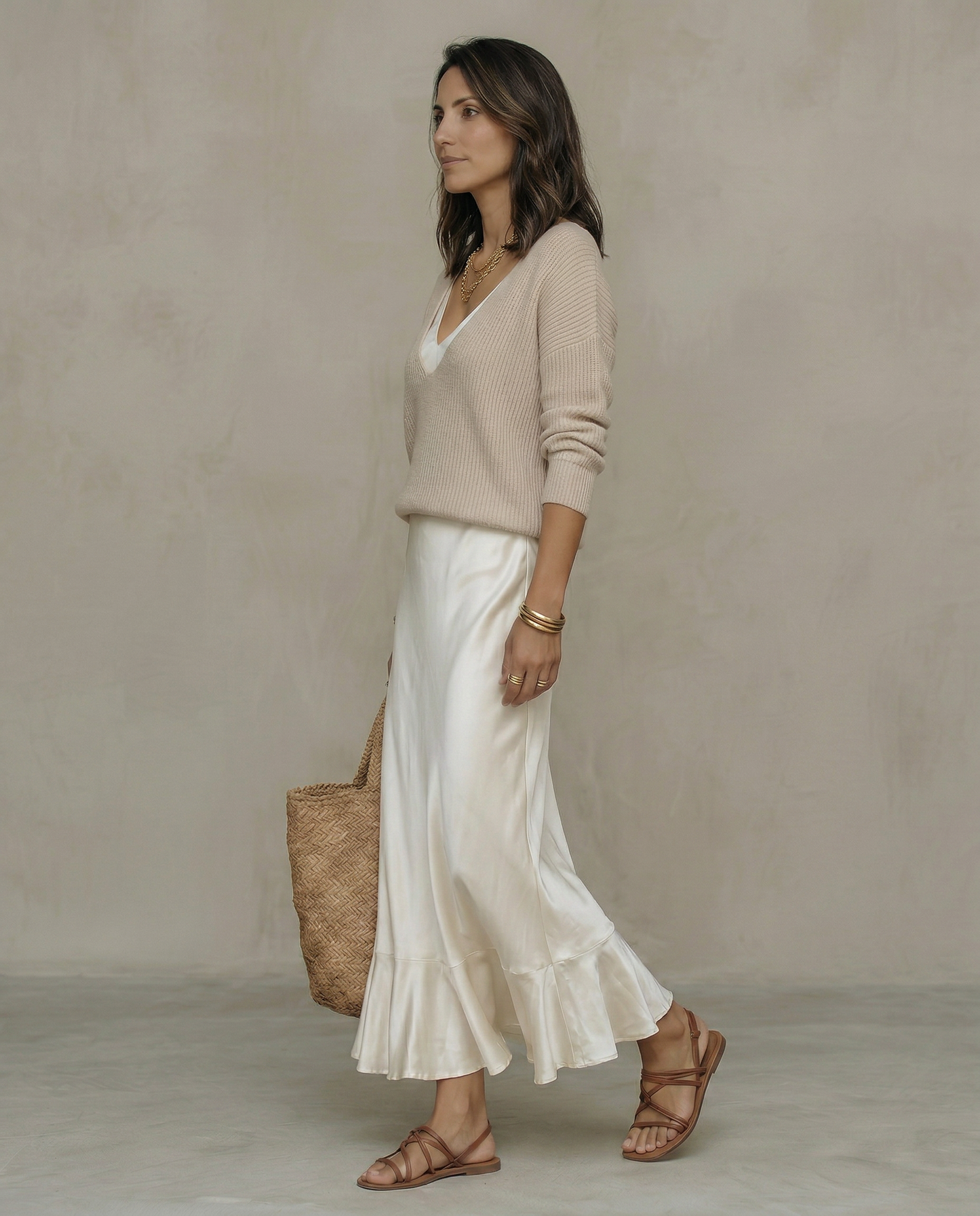 Vestido Elena | Vestido de satén con suéter incluido.