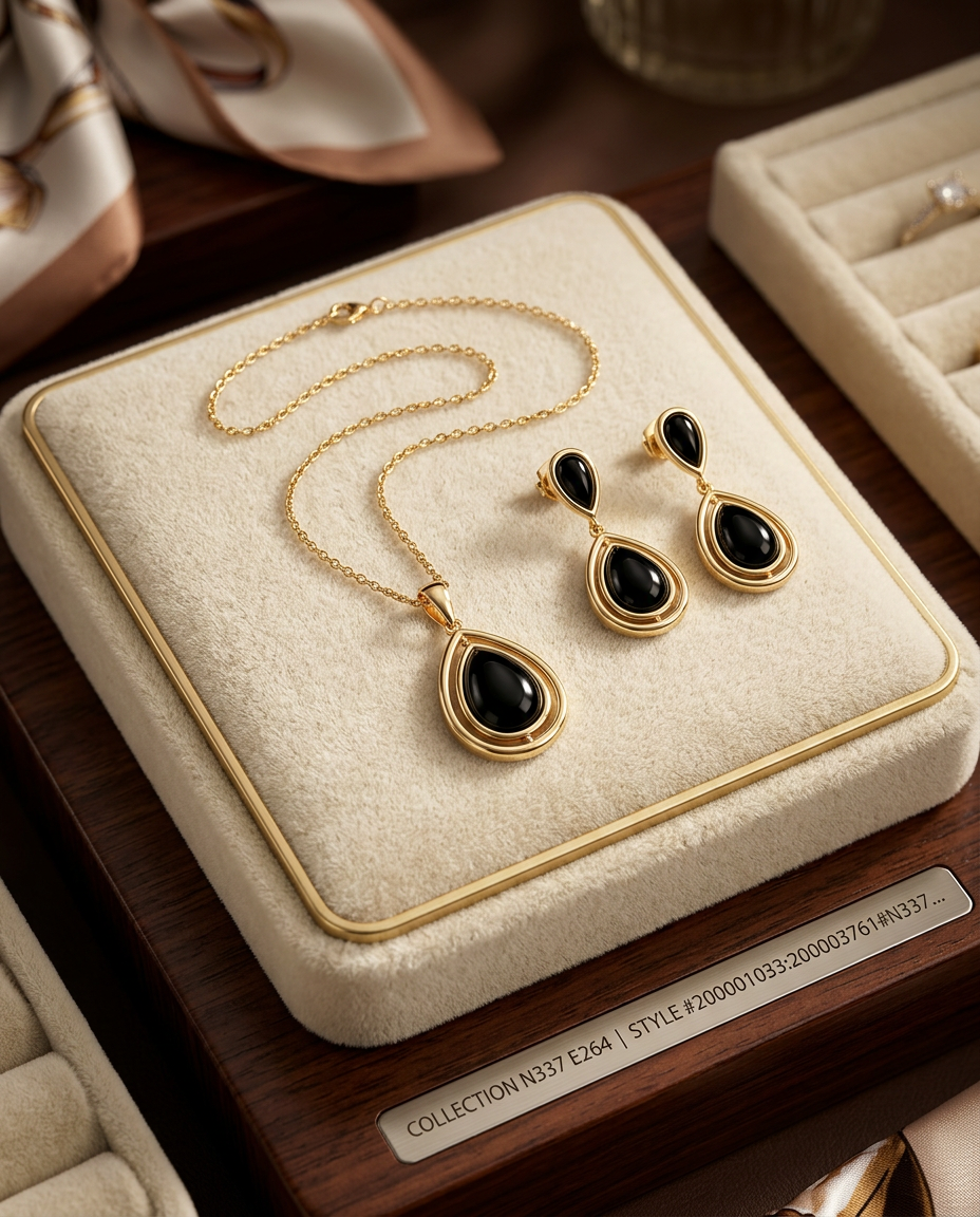 Conjunto Collar + Pendientes HALORE