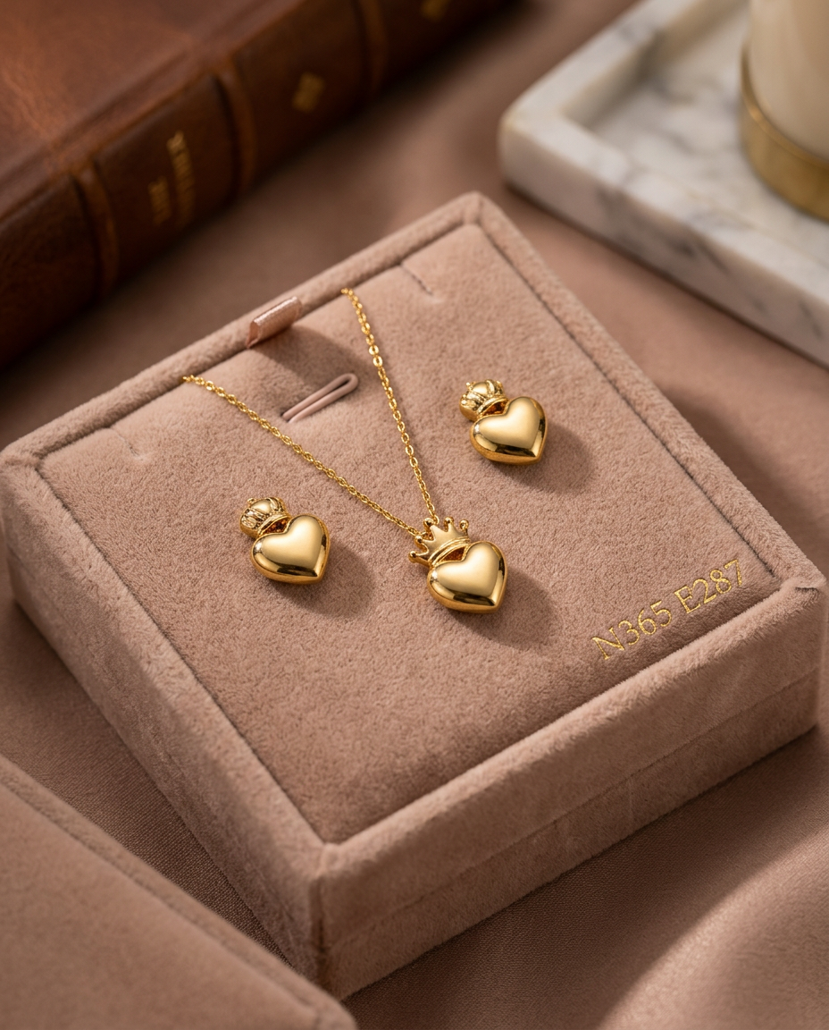 Conjunto Collar + Pendientes HALORE