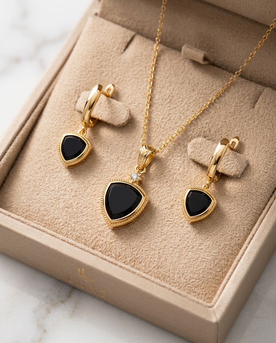 Conjunto Collar + Pendientes HALORE