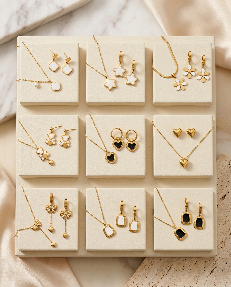 Conjunto Collar + Pendientes HALORE