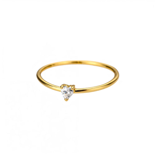 Anillo Corazón Circón
